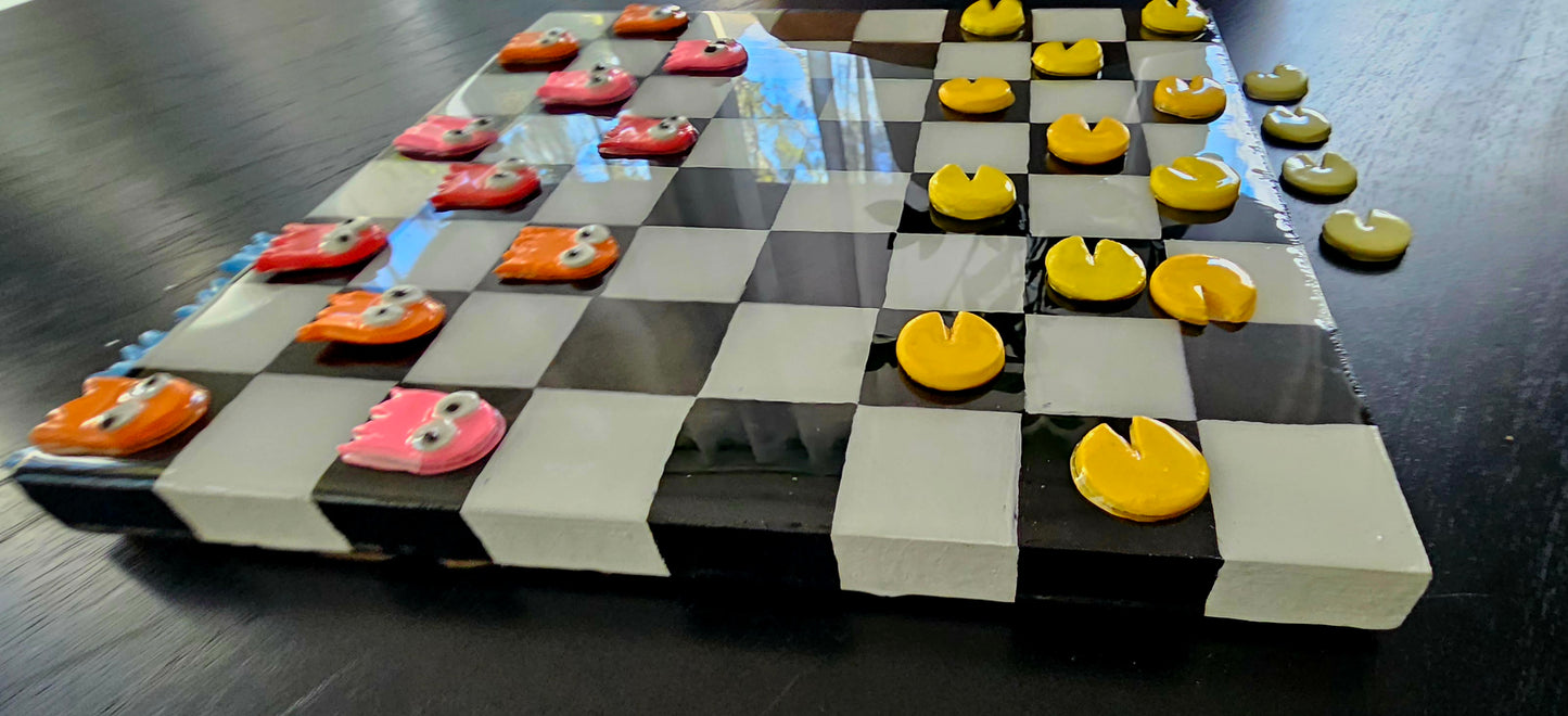 Pac-Man Checkers Game